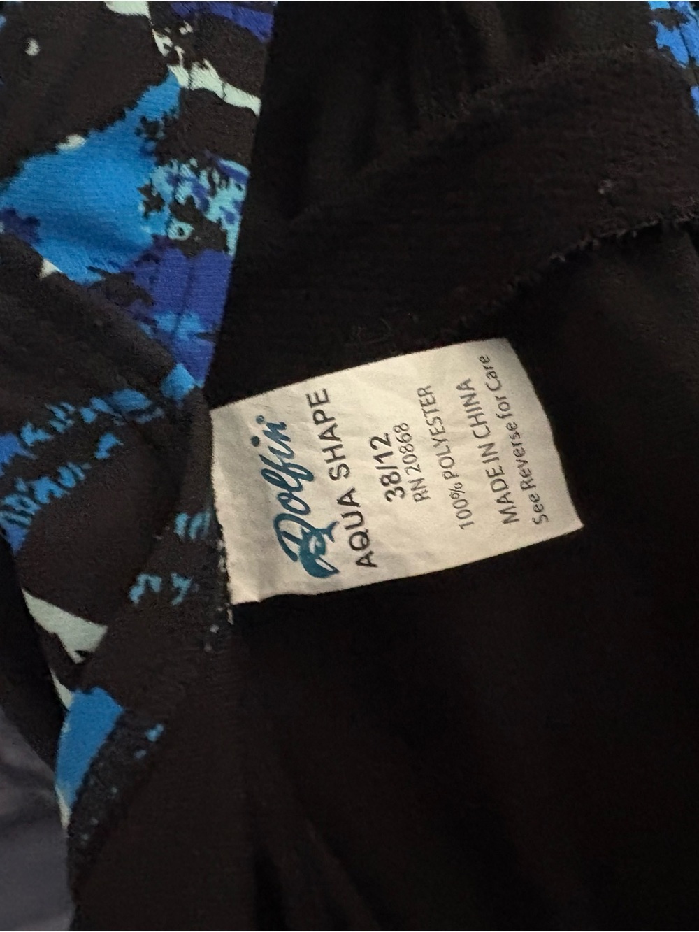 Blue Abstract Print One-Piece Swimsuit - Picture 8 of 10